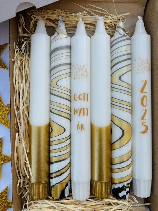 Happy New Year Candle Box- WHITE