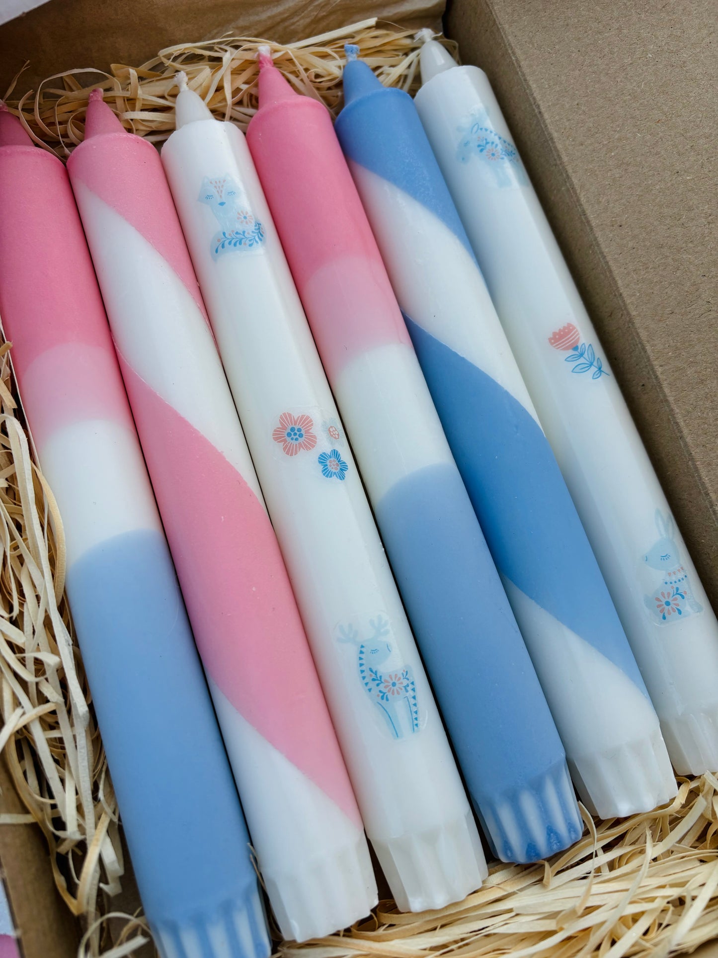 Nordic Candle Box- BLUE/PINK