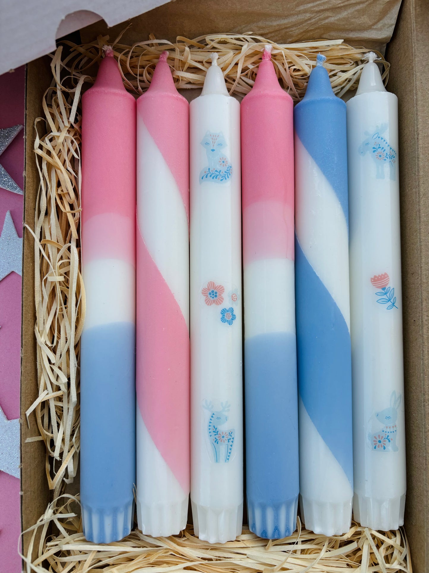 Nordic Candle Box- BLUE/PINK