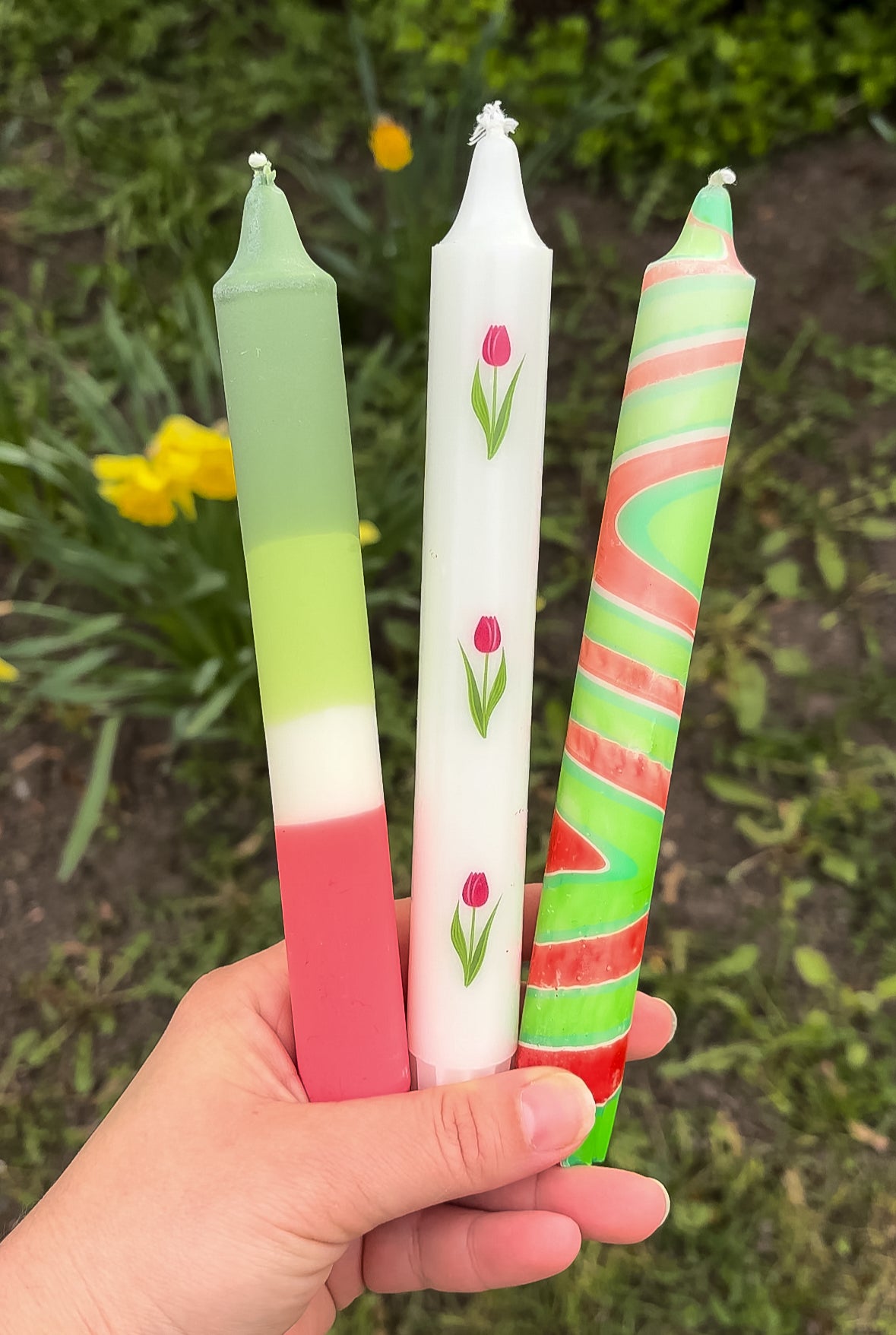 RED TULIP CANDLE 3-PACK